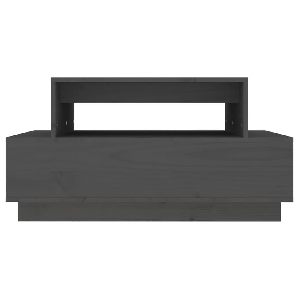 Szürke tömör fenyőfa dohányzóasztal 80x55x40,5 cm