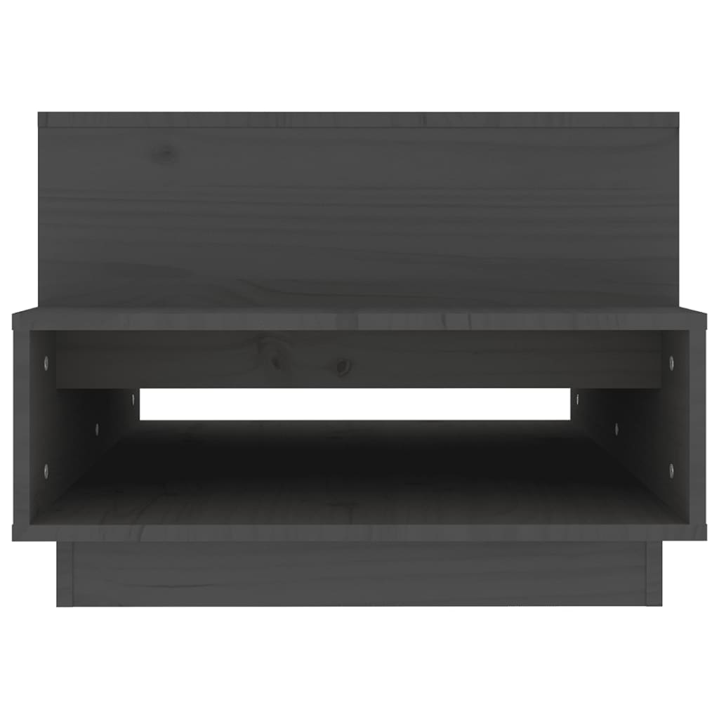 Szürke tömör fenyőfa dohányzóasztal 80x55x40,5 cm