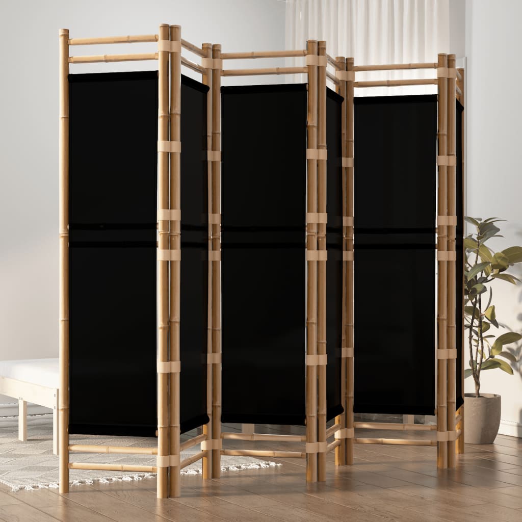 6 paneles összecsukható bambusz és vászon térelválasztó 240 cm 6 paneles összecsukható bambusz és vászon térelválasztó 240 cm
