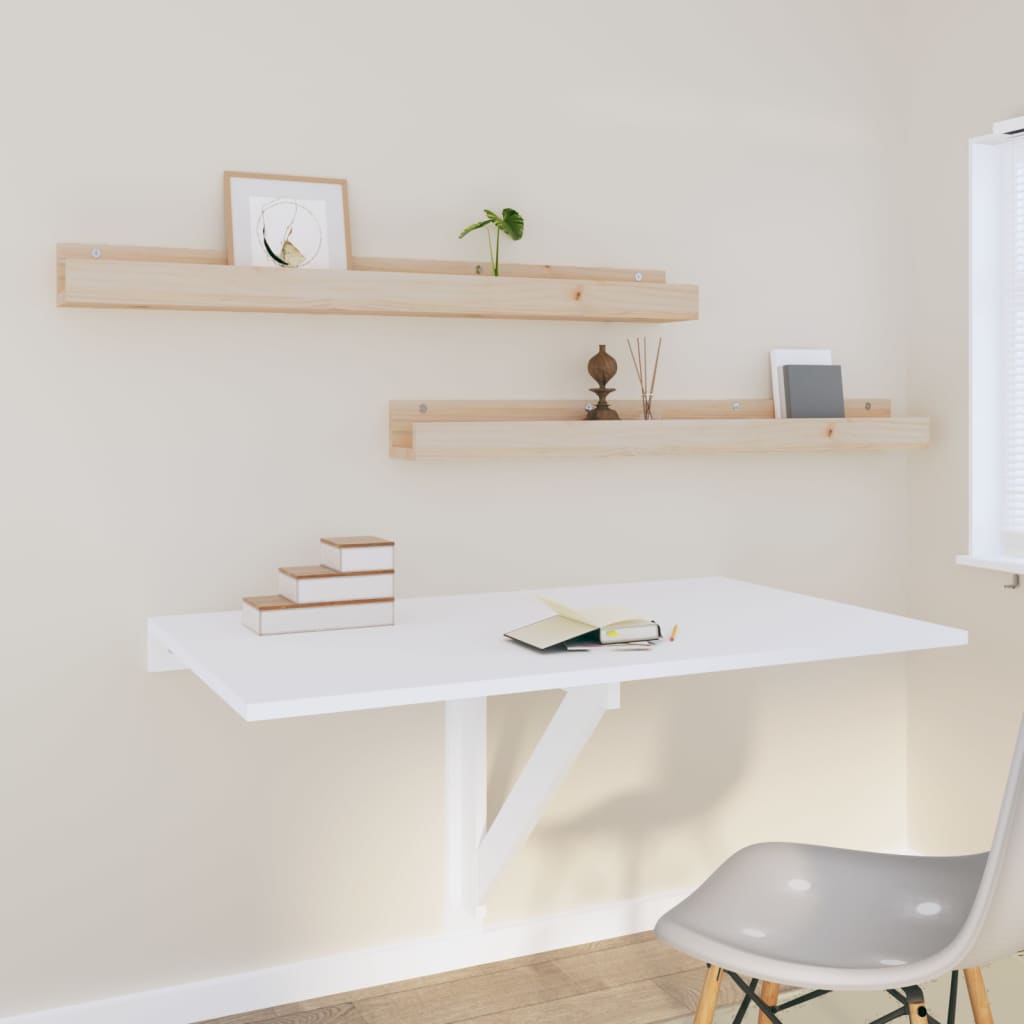 2 db tömör fenyőfa fali polc 110 x 12 x 9 cm