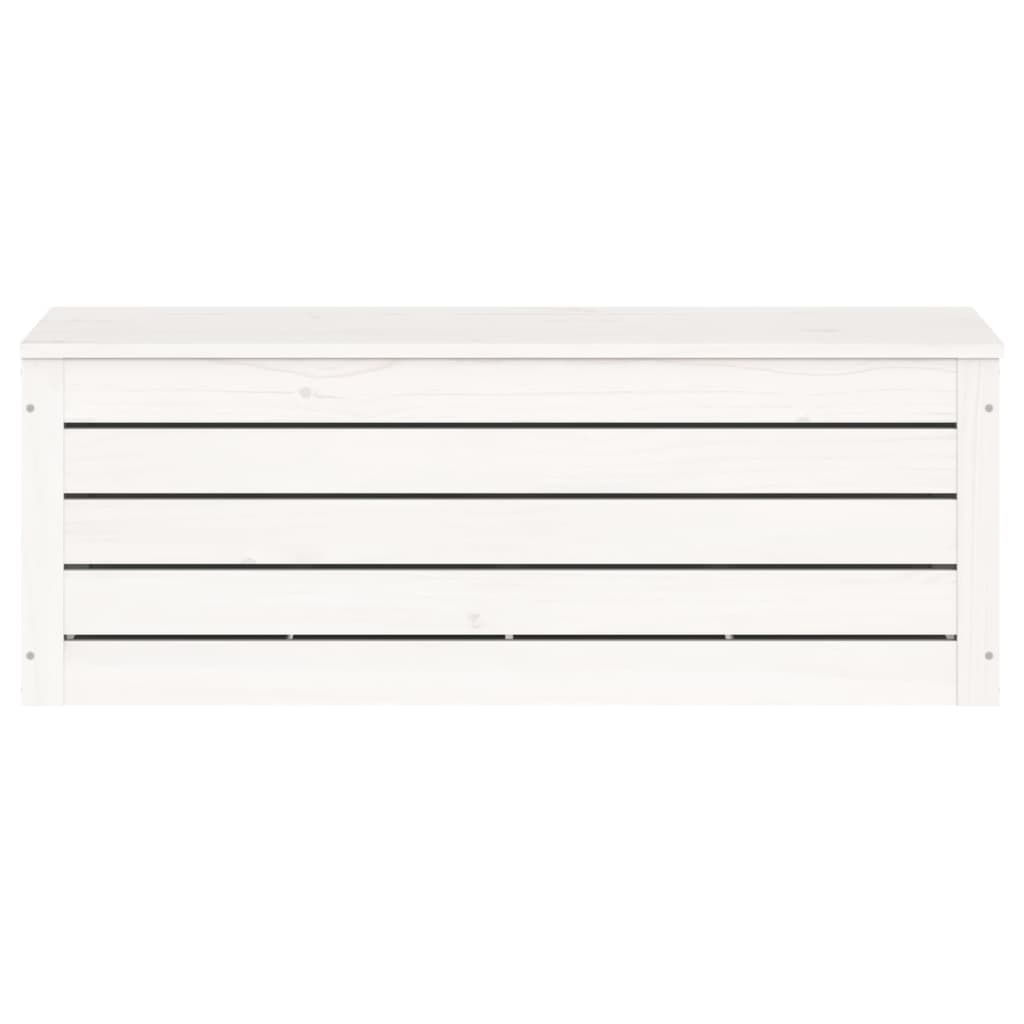 Fehér tömör fenyőfa tárolóláda 89 x 36,5 x 33 cm