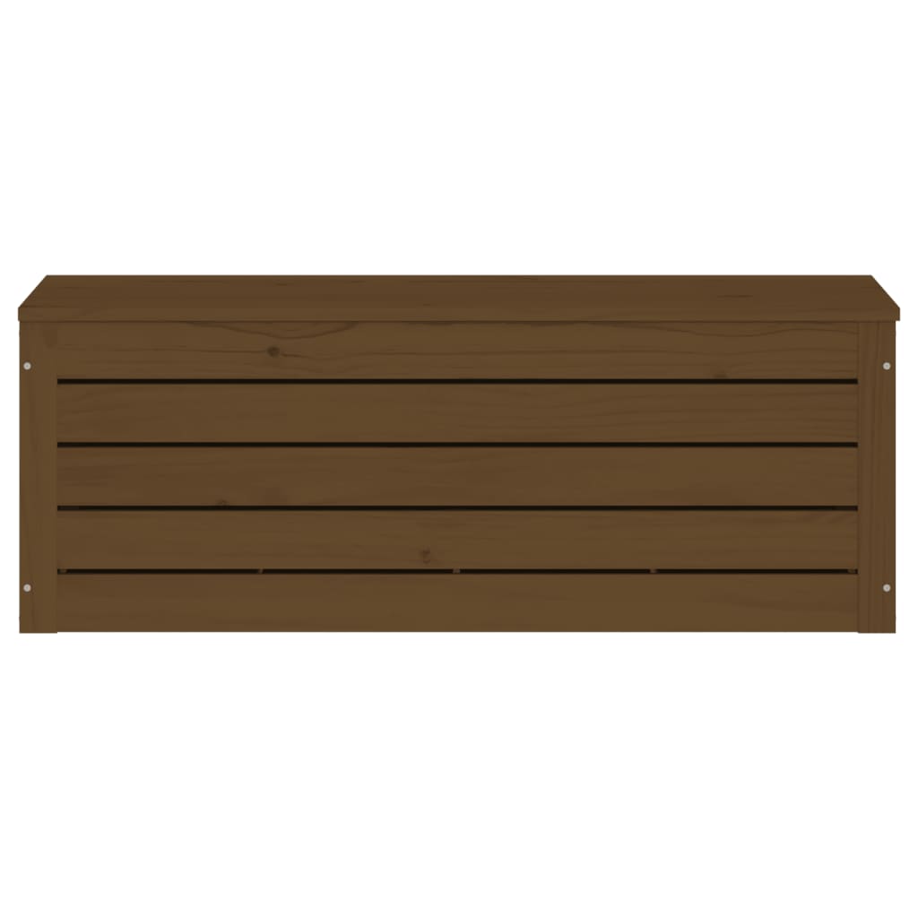 Mézbarna tömör fenyőfa tárolóláda 89 x 36,5 x 33 cm