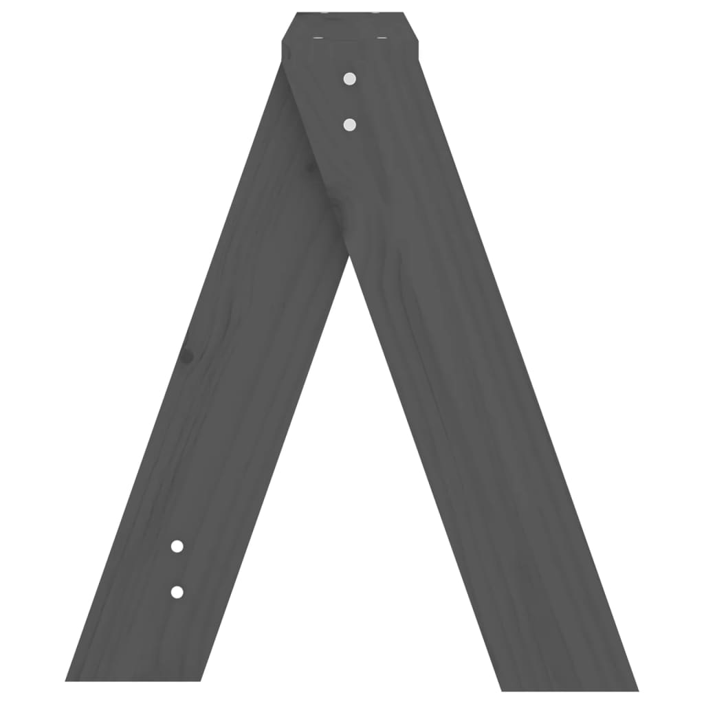 2 db szürke tömör fenyőfa ülőke 40 x 40 x 45 cm