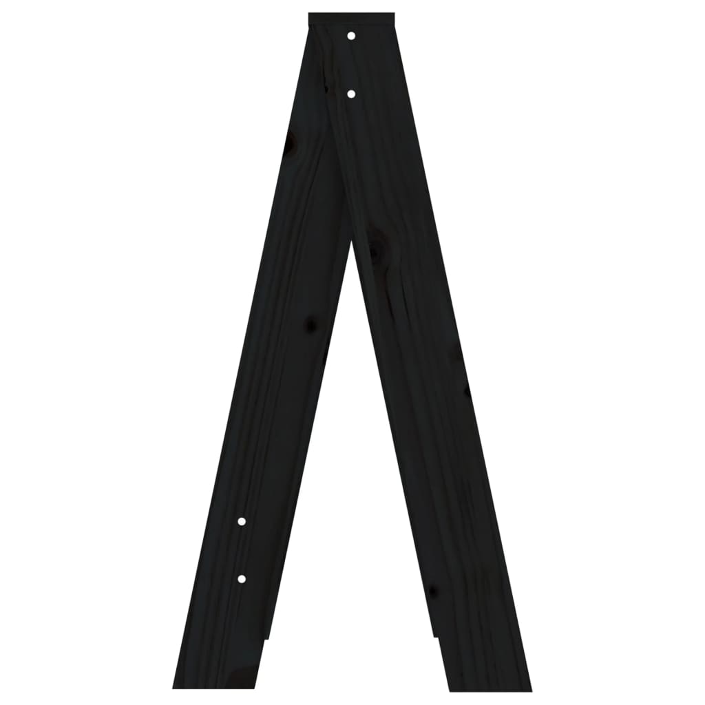 2 db fekete tömör fenyőfa ülőke 40 x 40 x 75 cm