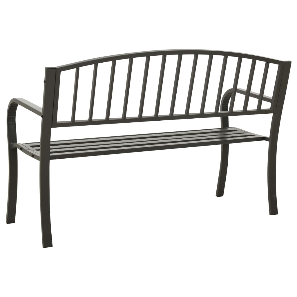 Szürke acél kerti pad 120 cm
