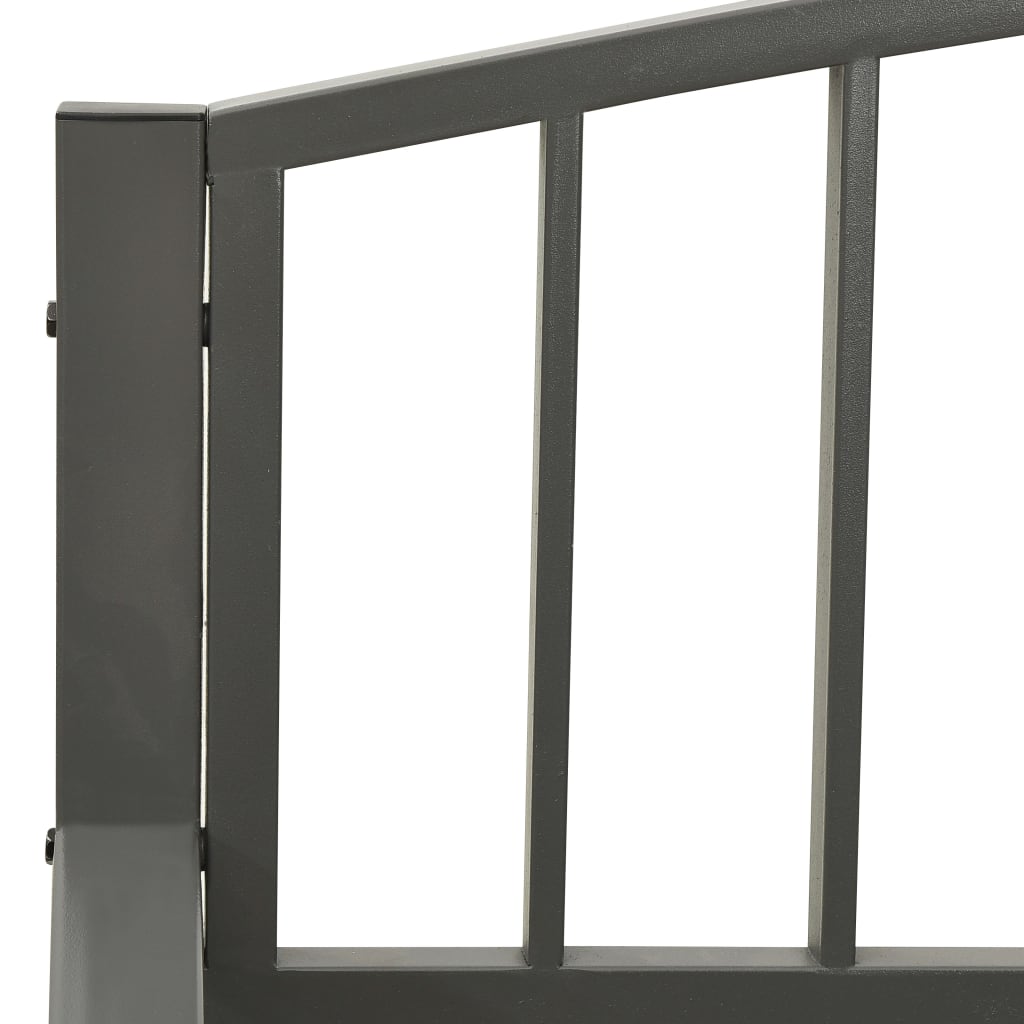 Szürke acél kerti pad 120 cm