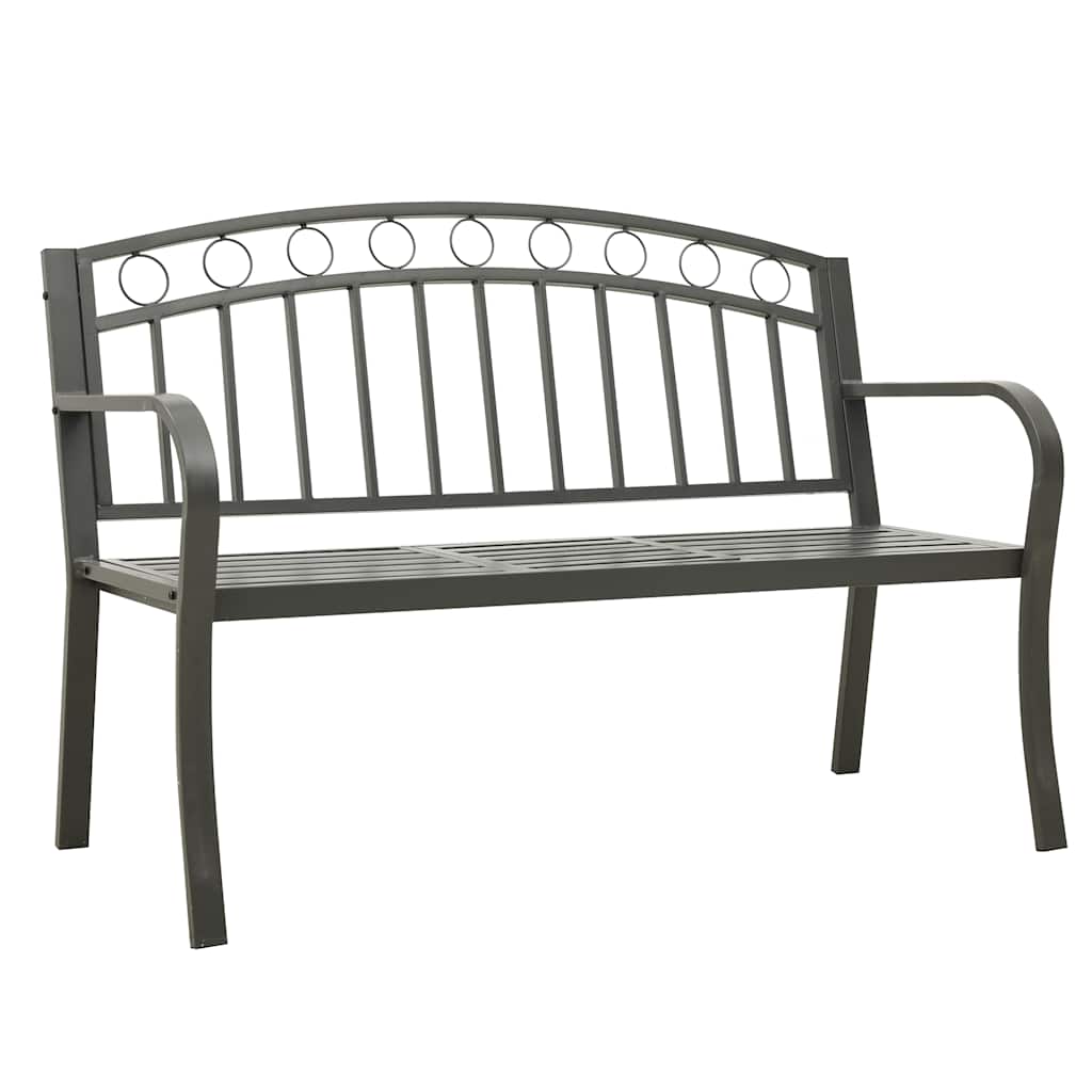 Szürke kerti pad asztallal 120 cm