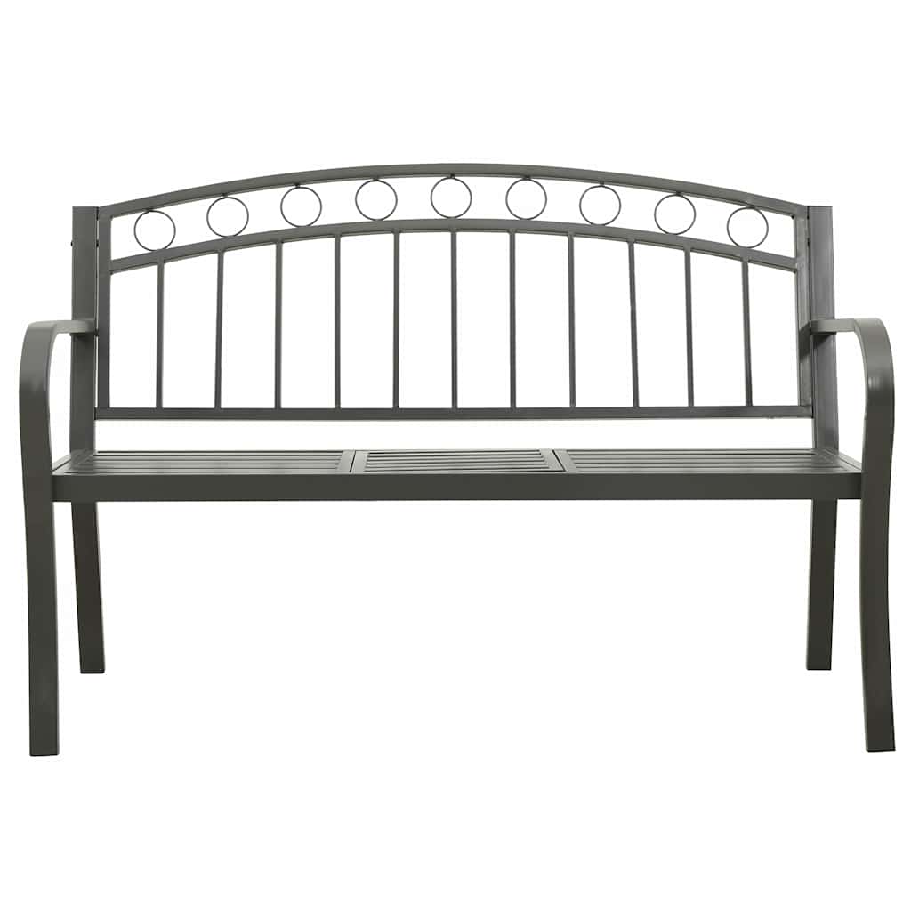 Szürke kerti pad asztallal 120 cm