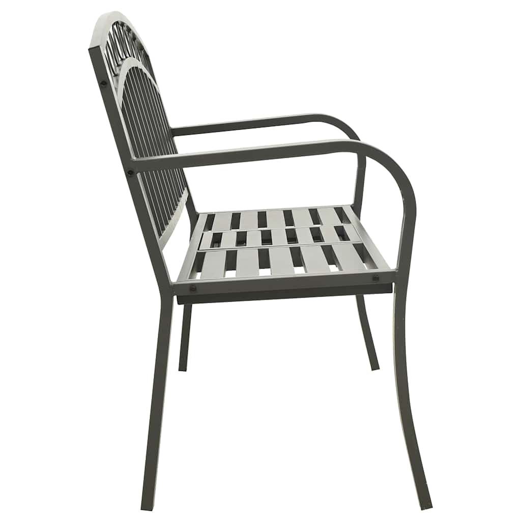 Szürke kerti pad asztallal 120 cm