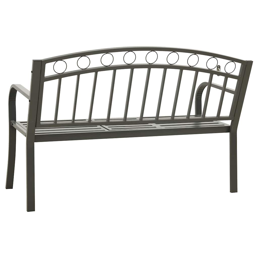 Szürke kerti pad asztallal 120 cm