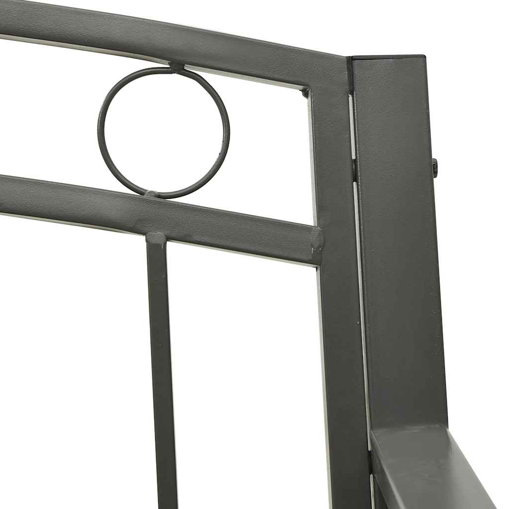Szürke kerti pad asztallal 120 cm