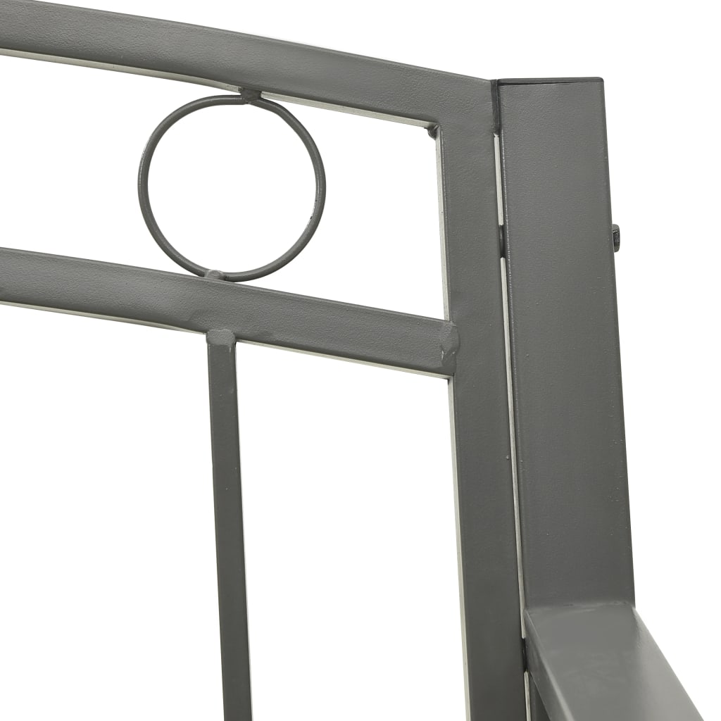 Szürke kerti pad 120 cm