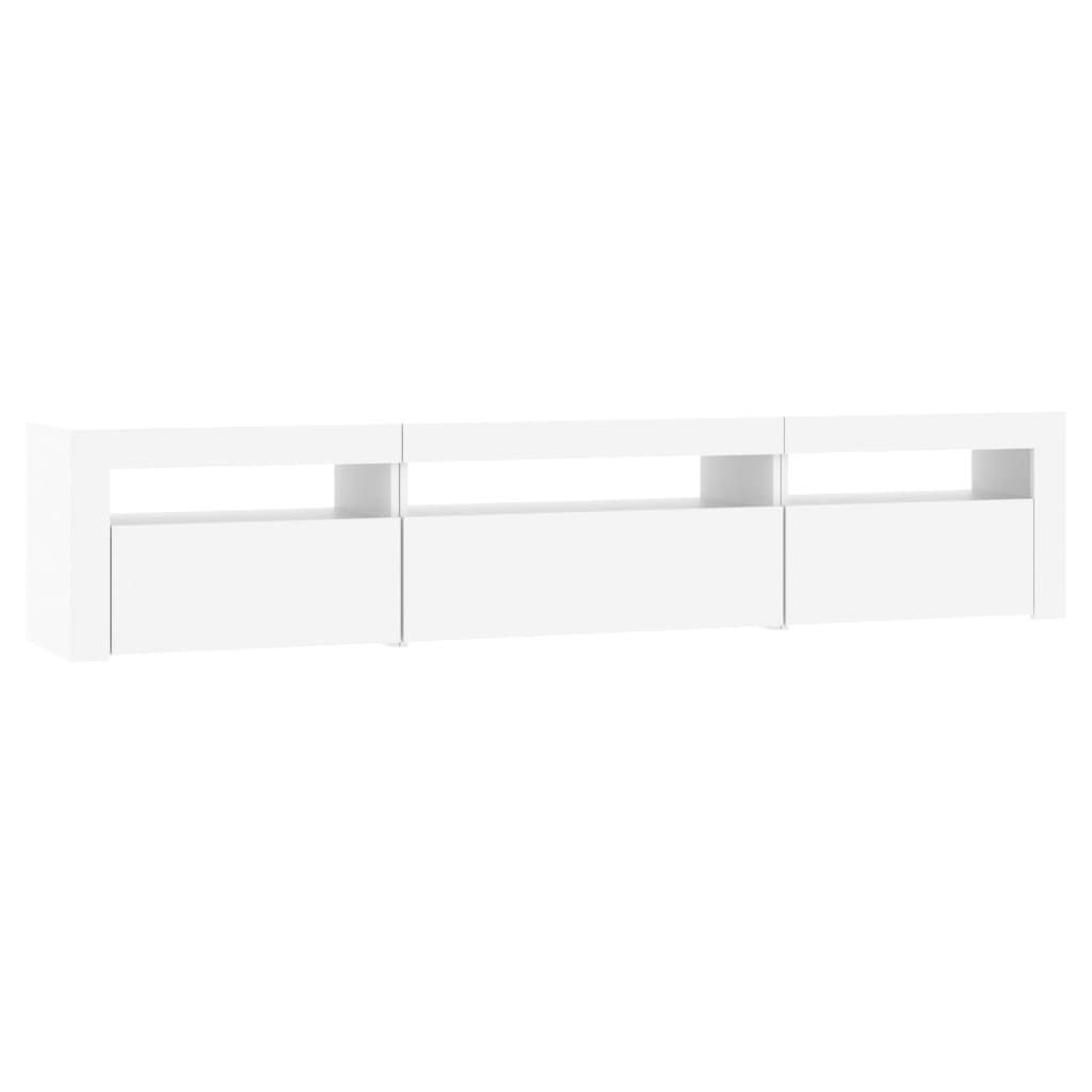 Fehér tv-szekrény led-lámpákkal Fehér tv-szekrény led-lámpákkal