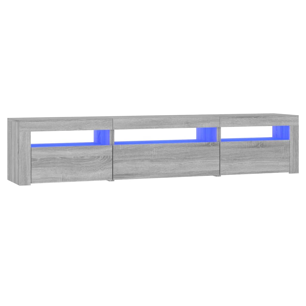Szürke sonoma színű tv-szekrény led-lámpákkal Szürke sonoma színű tv-szekrény led-lámpákkal