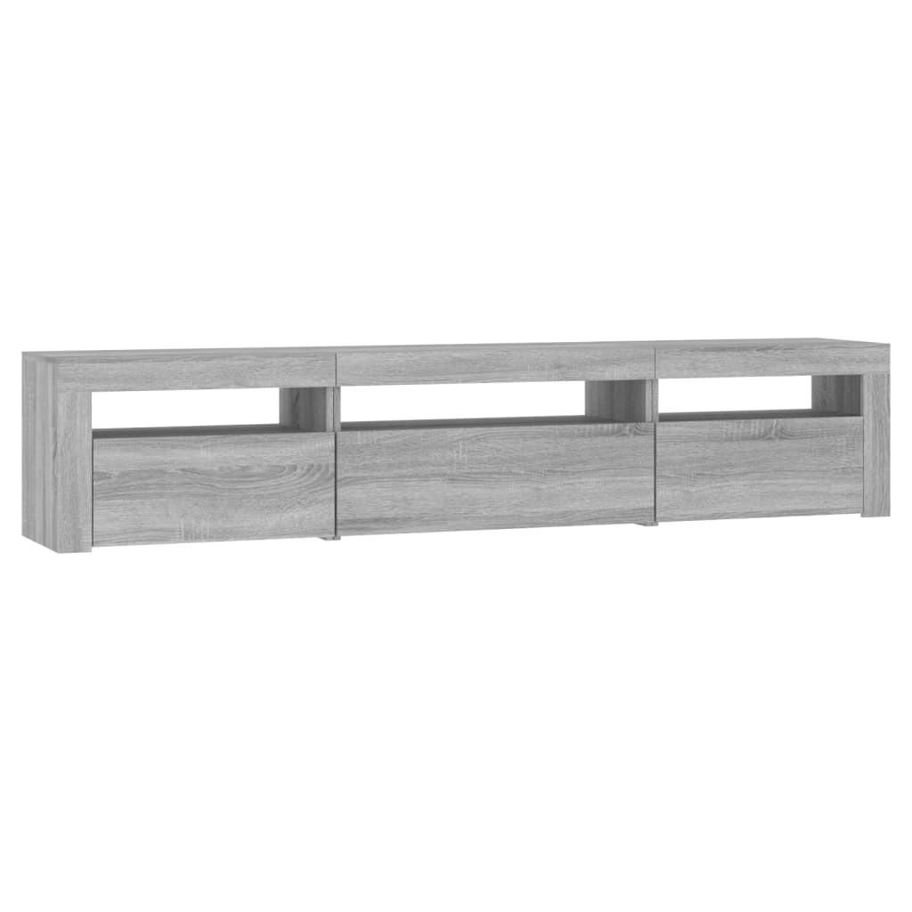 Szürke sonoma színű tv-szekrény led-lámpákkal Szürke sonoma színű tv-szekrény led-lámpákkal