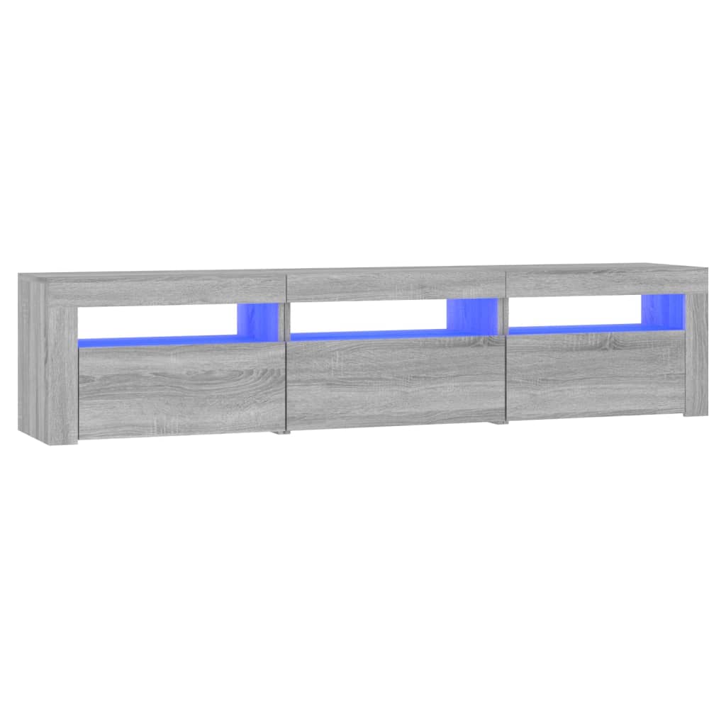 Szürke sonoma színű tv-szekrény led-lámpákkal Szürke sonoma színű tv-szekrény led-lámpákkal