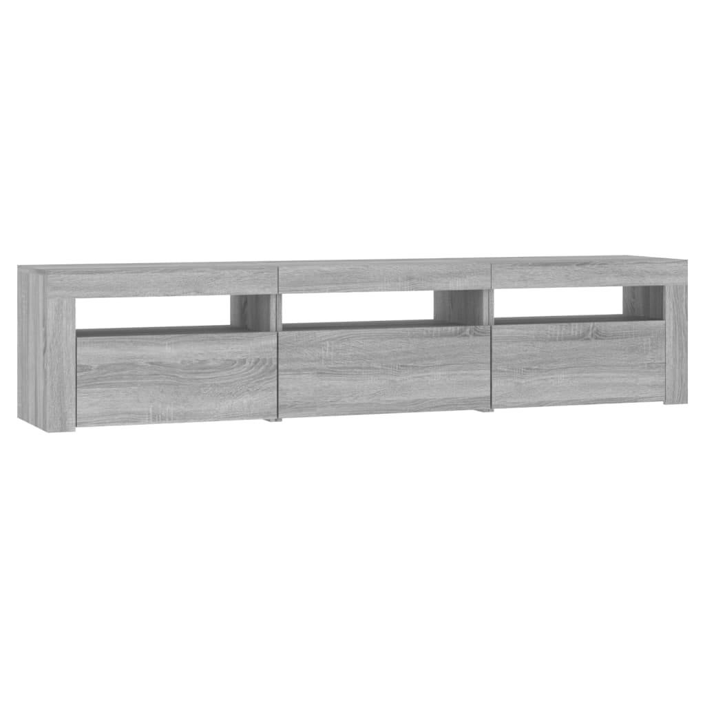 Szürke sonoma színű tv-szekrény led-lámpákkal Szürke sonoma színű tv-szekrény led-lámpákkal