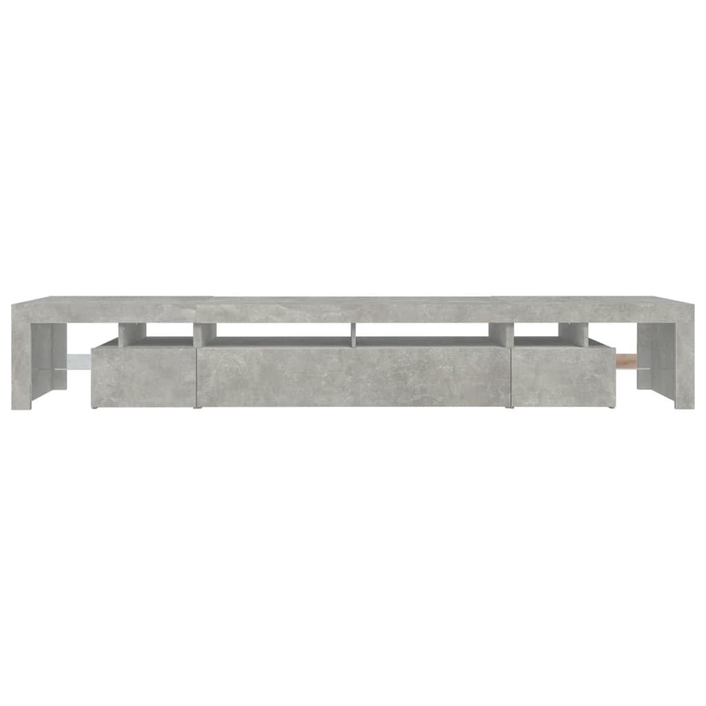 Betonszürke tv-szekrény led lámpákkal 260x36,5x40 cm Betonszürke tv-szekrény led lámpákkal 260x36,5x40 cm