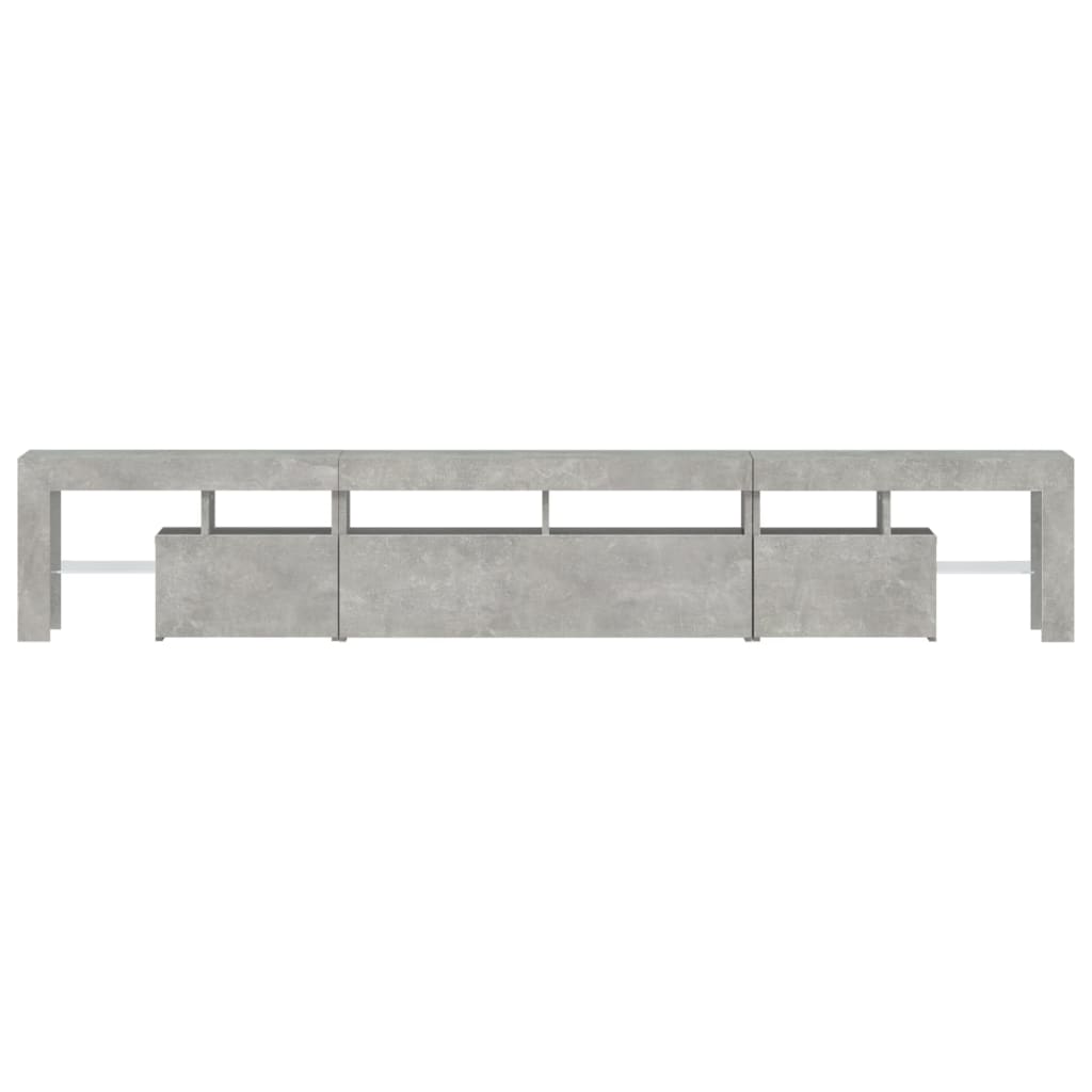 Betonszürke tv-szekrény led lámpákkal 230x36,5x40 cm Betonszürke tv-szekrény led lámpákkal 230x36,5x40 cm