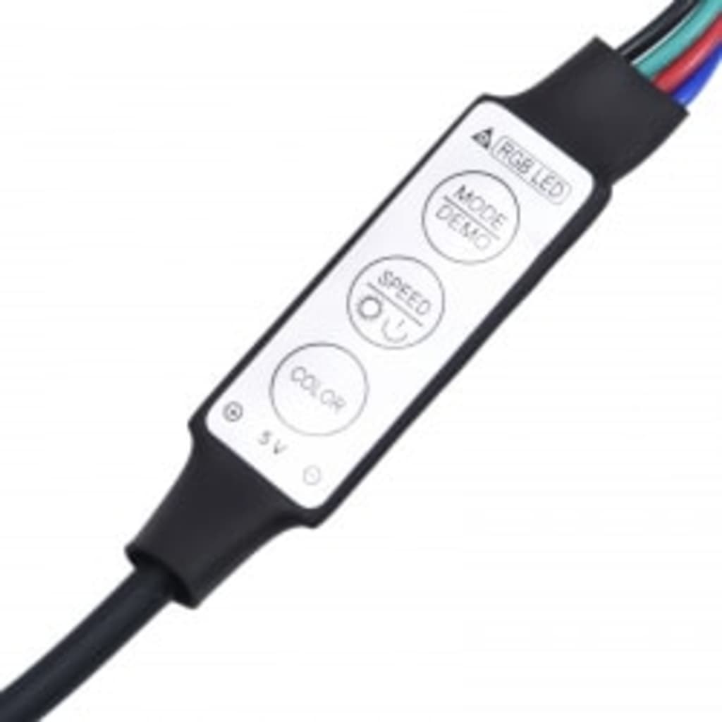Fekete tv-szekrény led-világítással Fekete tv-szekrény led-világítással