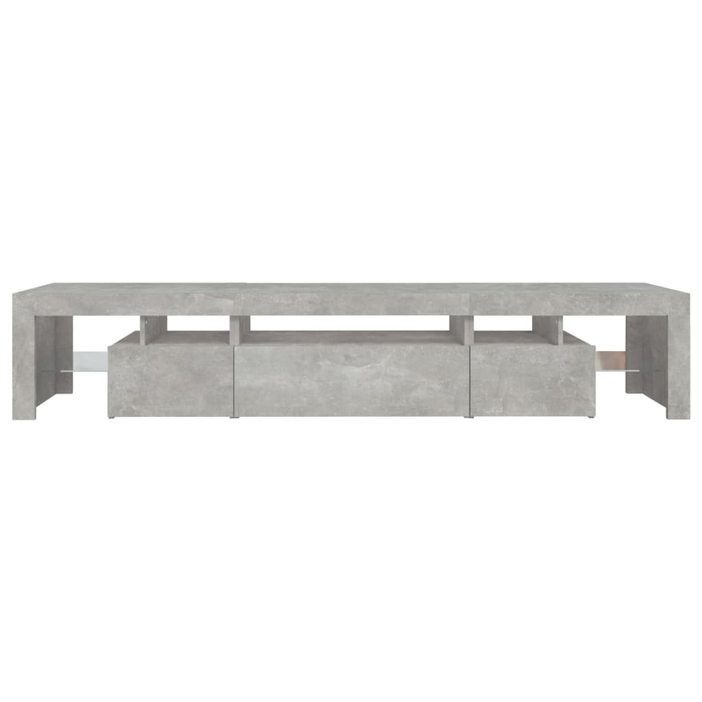 Betonszürke tv-szekrény led lámpákkal 215x36,5x40 cm Betonszürke tv-szekrény led lámpákkal 215x36,5x40 cm