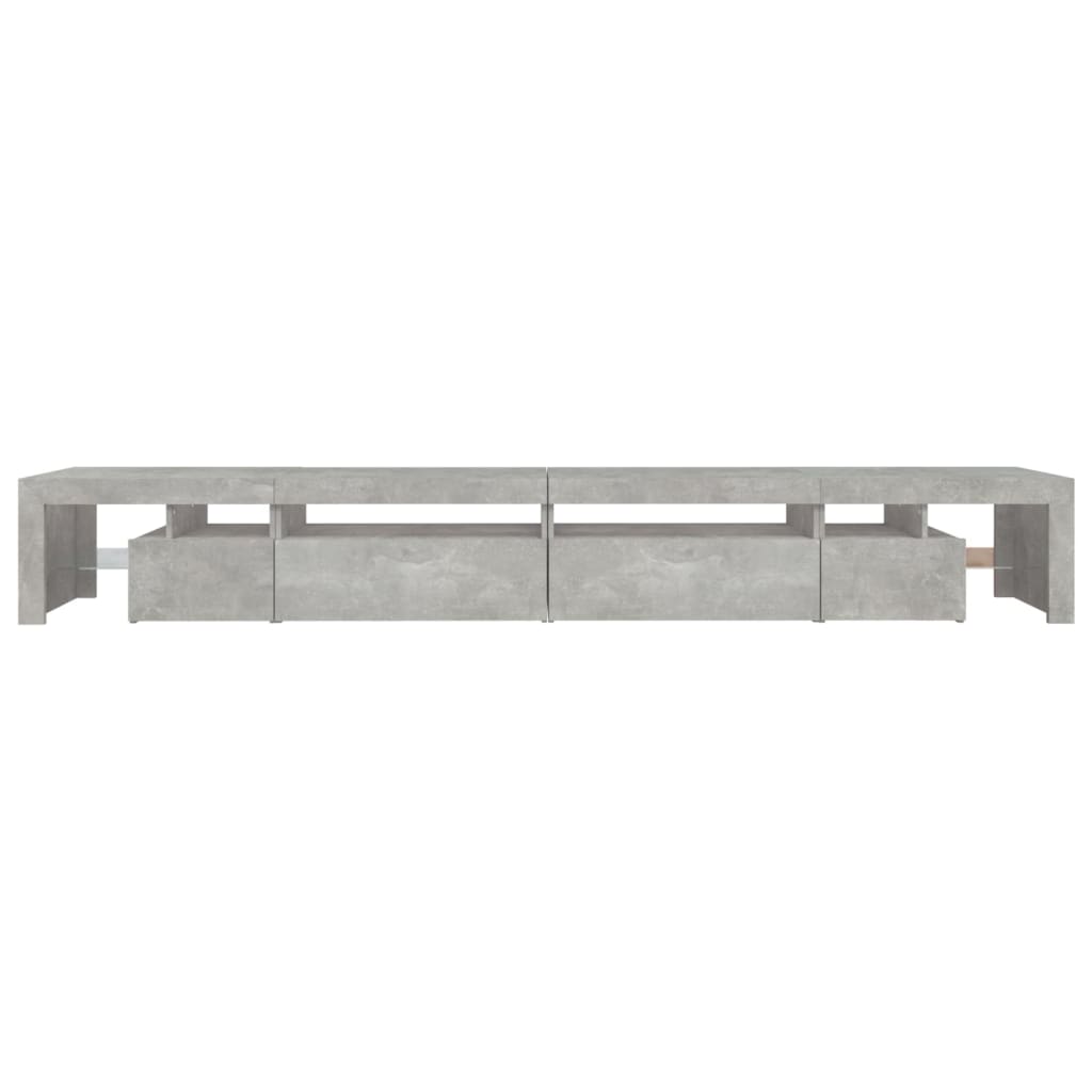 Betonszürke tv-szekrény led-lámpákkal 290x36,5x40 cm Betonszürke tv-szekrény led-lámpákkal 290x36,5x40 cm