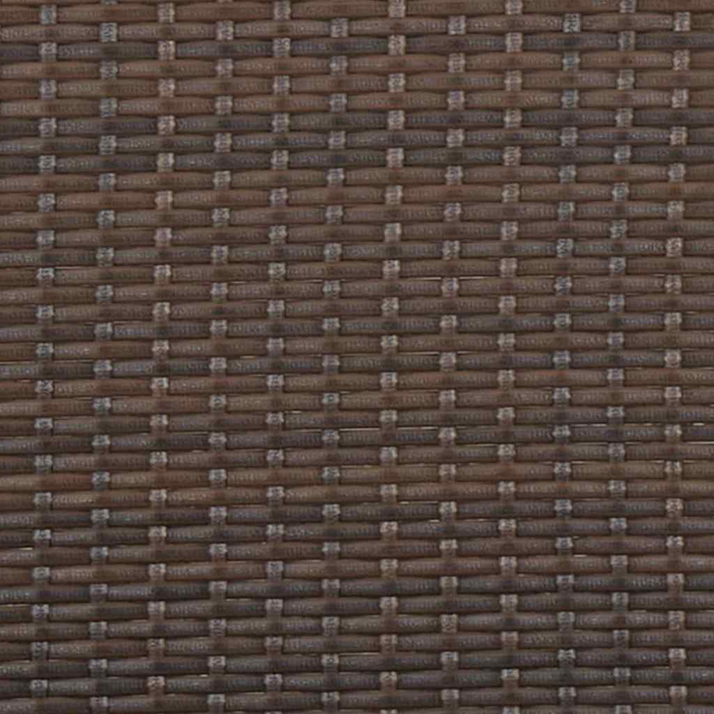 2 személyes barna polyrattan kerti kanapé párnával
