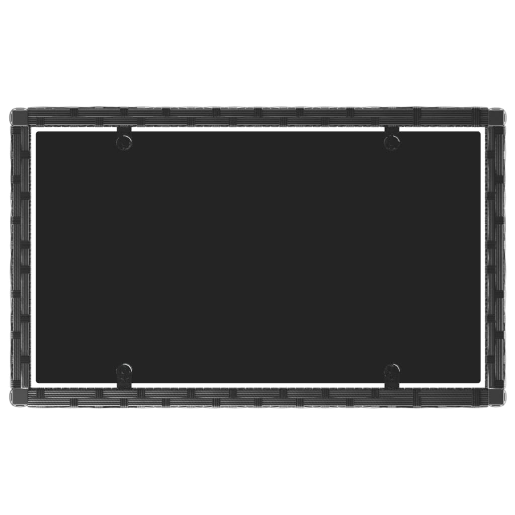 4 részes fekete polyrattan kerti ülőgarnitúra párnákkal