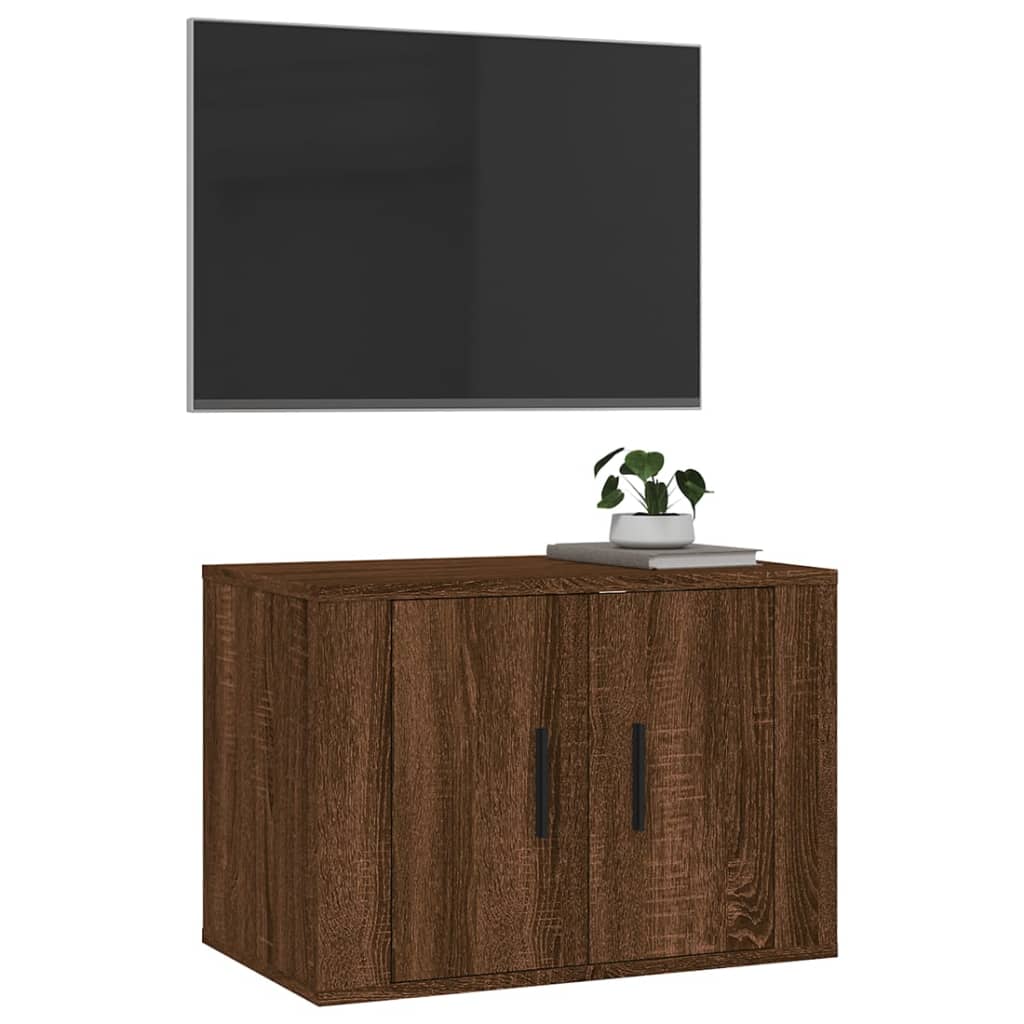 Barna tölgy színű fali tv-szekrény 57 x 34,5 x 40 cm Barna tölgy színű fali tv-szekrény 57 x 34,5 x 40 cm
