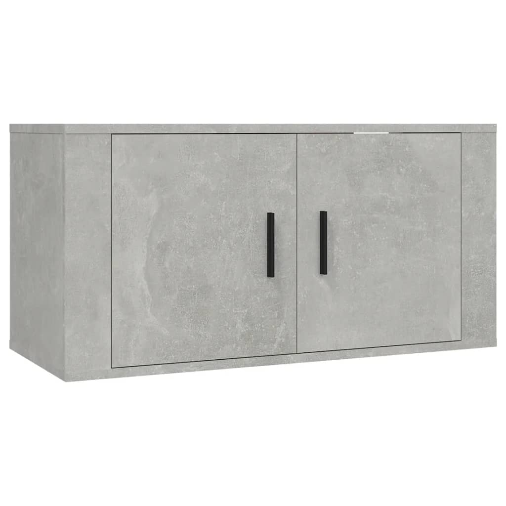 Betonszürke fali tv-szekrény 80x34,5x40 cm