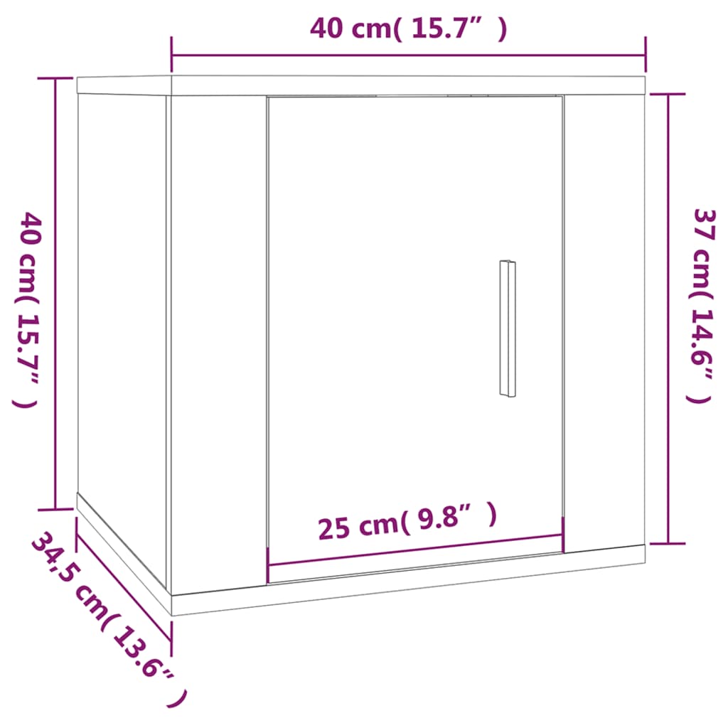Sonoma tölgy fali tv-szekrény 40x34,5x40 cm Sonoma tölgy fali tv-szekrény 40x34,5x40 cm