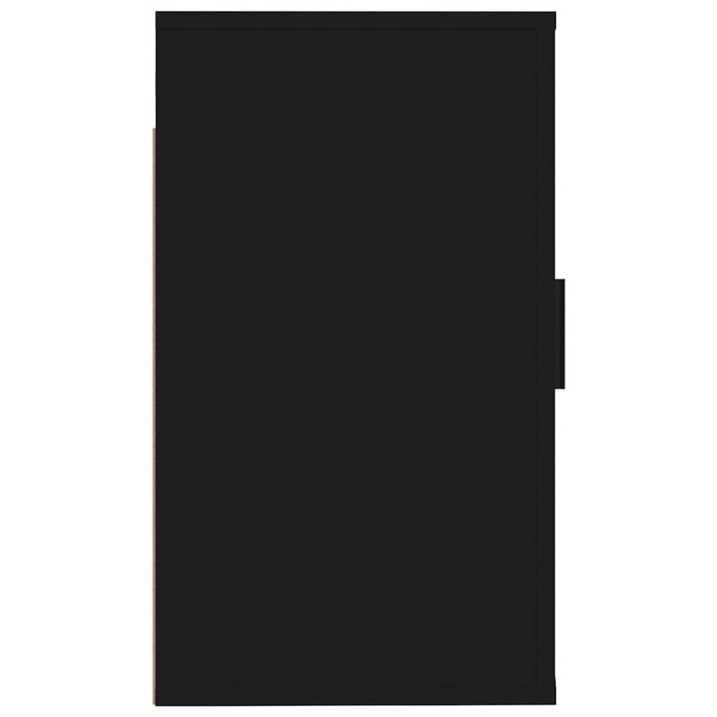 Fekete falra szerelhető tv-szekrény 40 x 34,5 x 60 cm