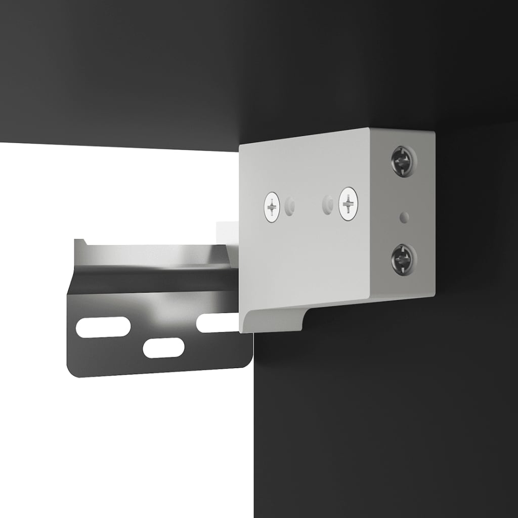 Fekete falra szerelhető tv-szekrény 40 x 34,5 x 60 cm