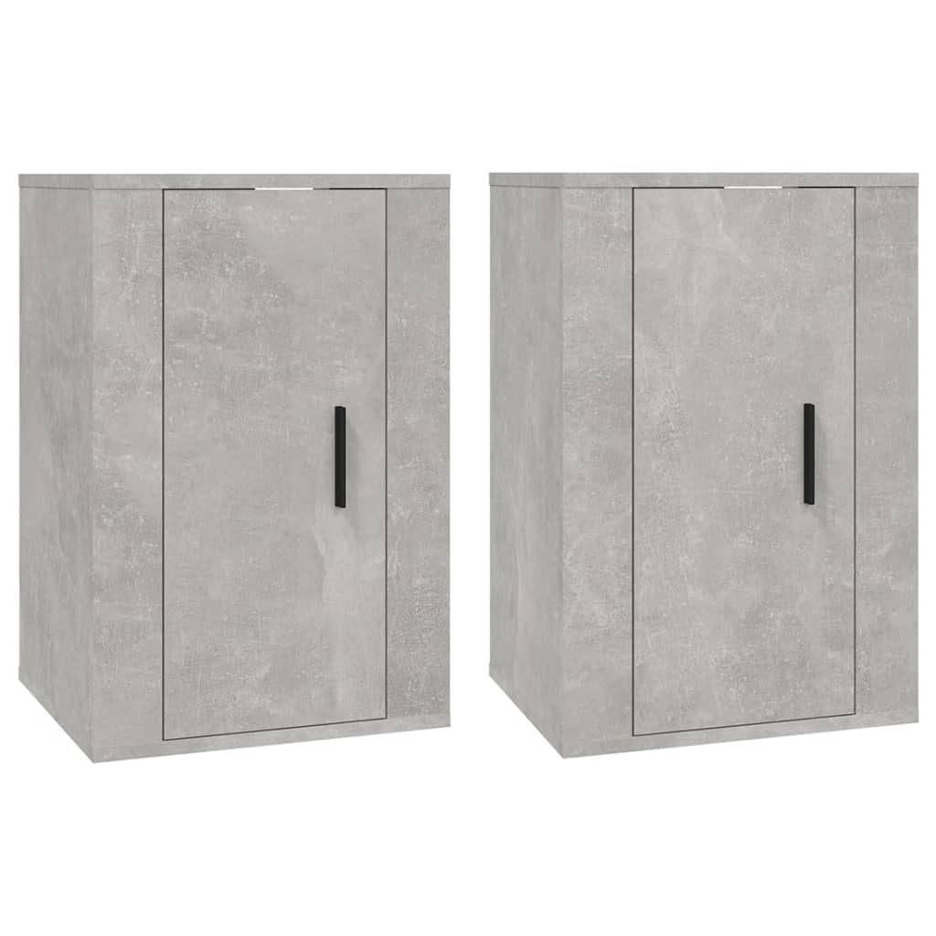 2 db betonszürke fali tv-szekrény 40x34,5x60 cm 2 db betonszürke fali tv-szekrény 40x34,5x60 cm