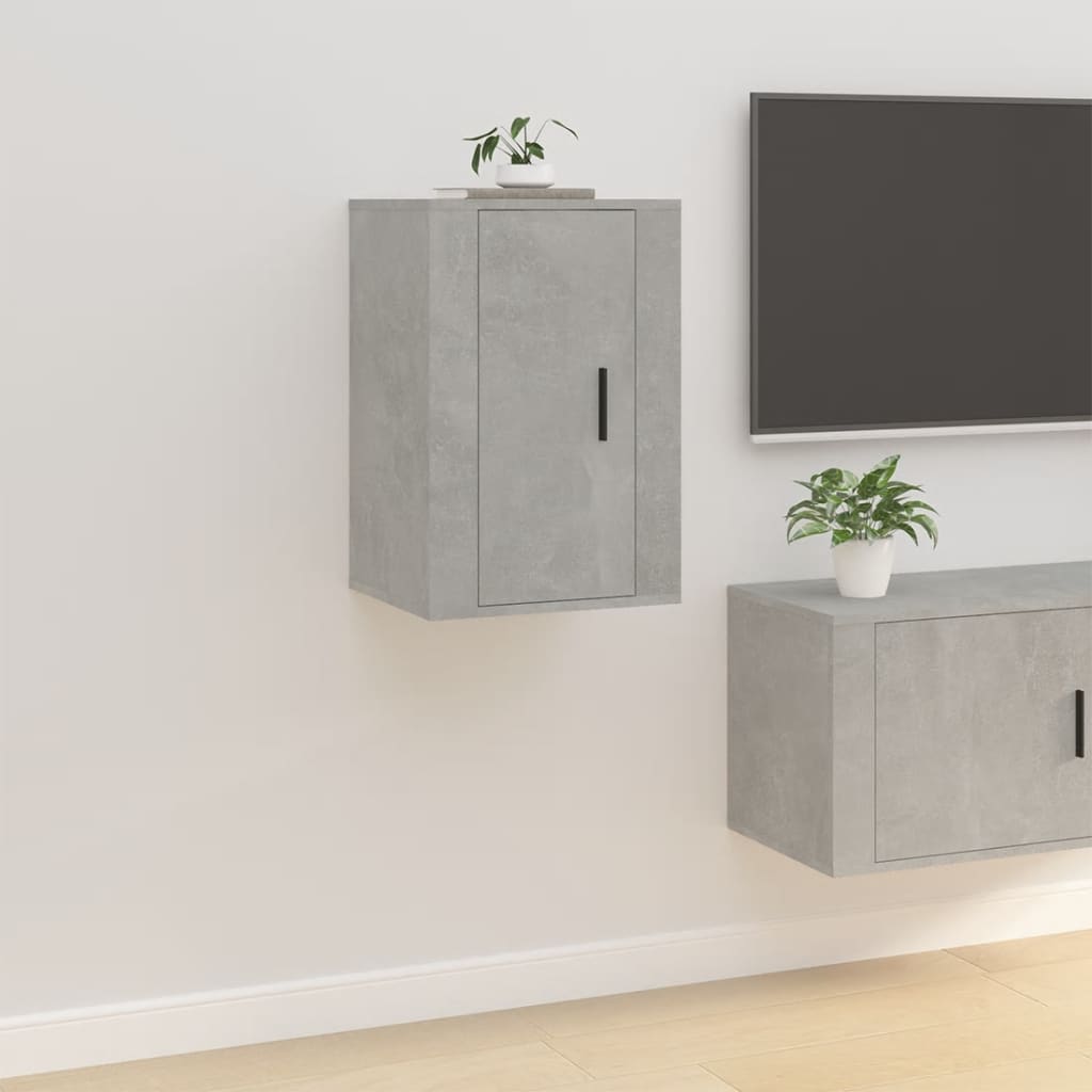 2 db betonszürke fali tv-szekrény 40x34,5x60 cm 2 db betonszürke fali tv-szekrény 40x34,5x60 cm