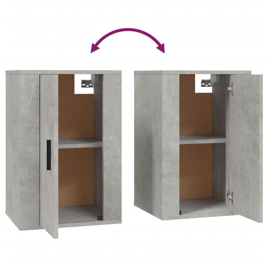 2 db betonszürke fali tv-szekrény 40x34,5x60 cm 2 db betonszürke fali tv-szekrény 40x34,5x60 cm