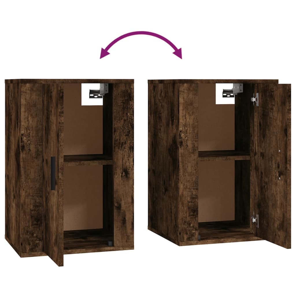 2 db füstös tölgy falra szerelhető tv-szekrény 40x34,5x60 cm