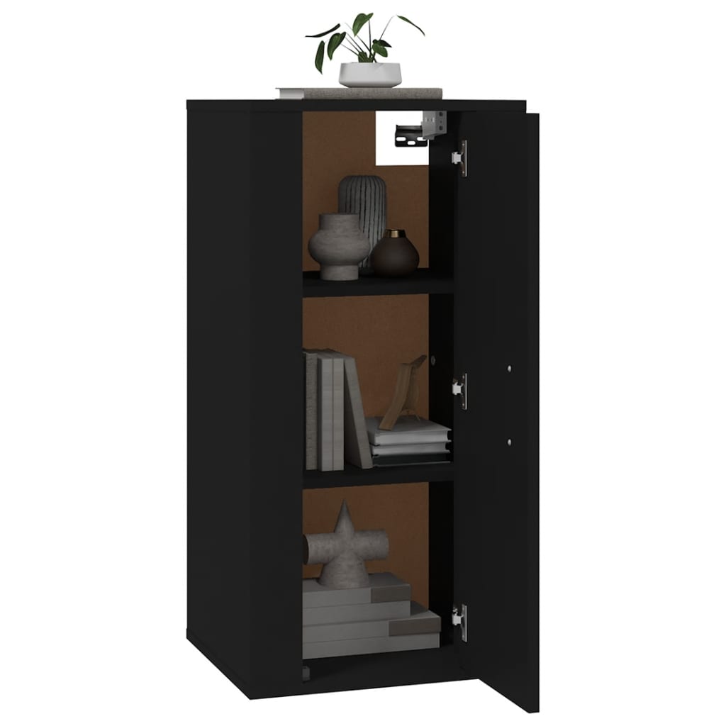 Fekete fali tv-szekrény 40x34,5x80 cm Fekete fali tv-szekrény 40x34,5x80 cm