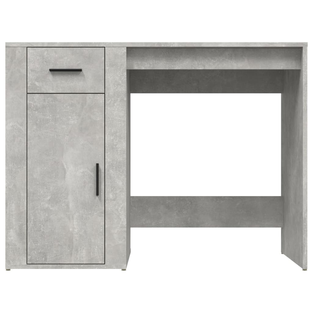 Betonszürke színű szerelt fa íróasztal 100x49x75 cm