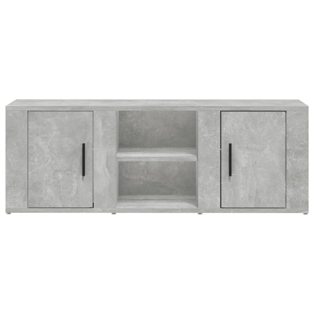 Betonszürke szerelt fa tv-szekrény 100 x 31,5 x 35 cm