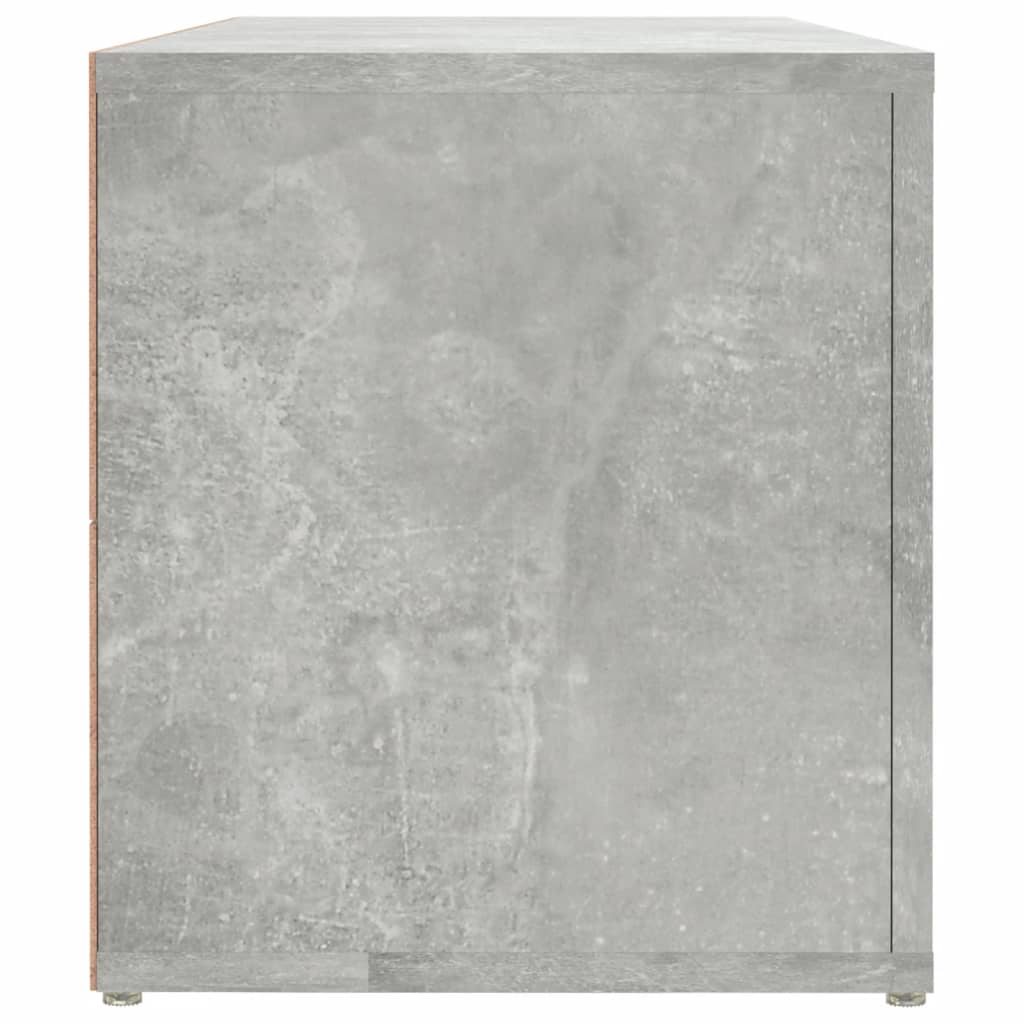 Betonszürke szerelt fa tv-szekrény 100 x 31,5 x 35 cm