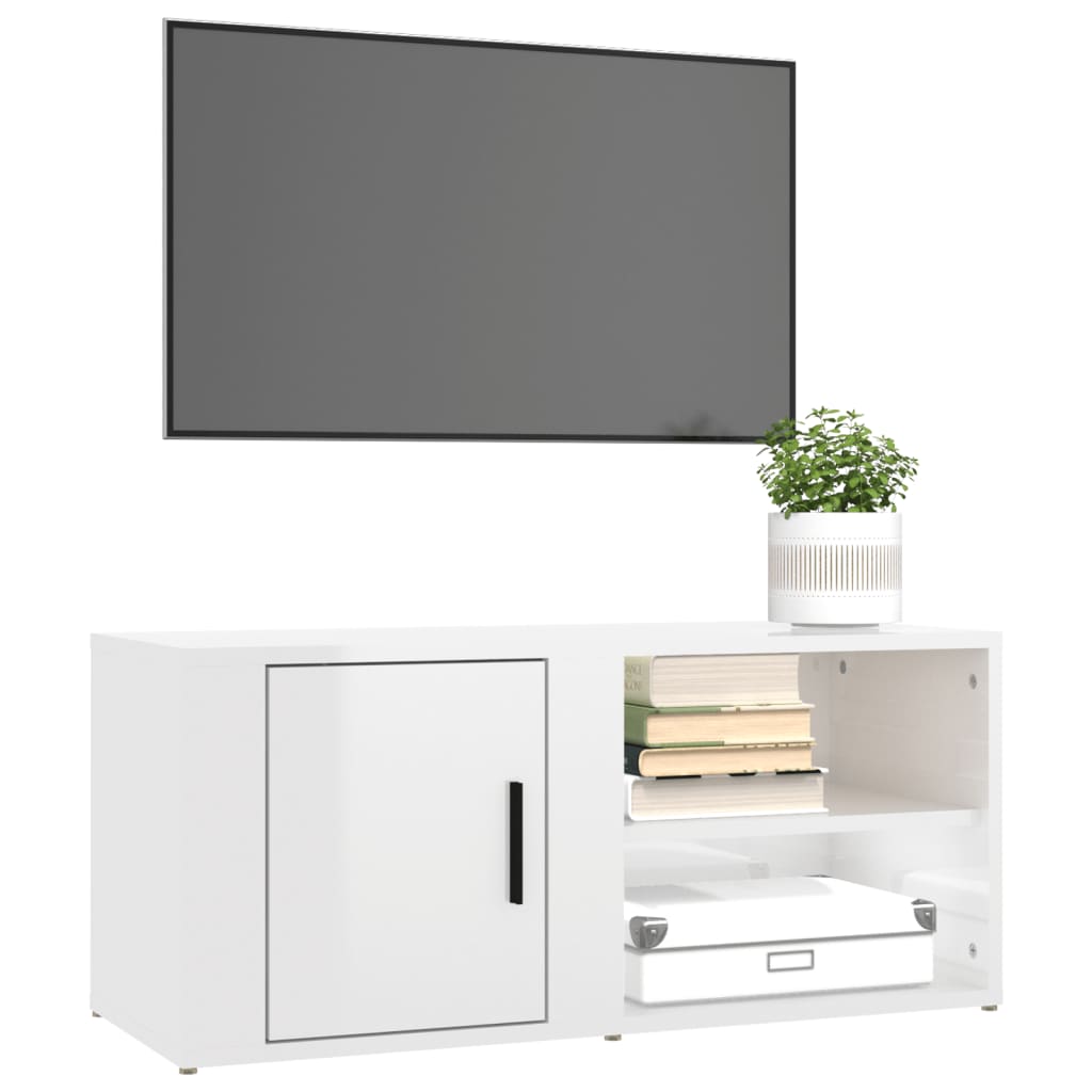 2 db magasfényű fehér szerelt fa tv-szekrény 80x31,5x36 cm 2 db magasfényű fehér szerelt fa tv-szekrény 80x31,5x36 cm