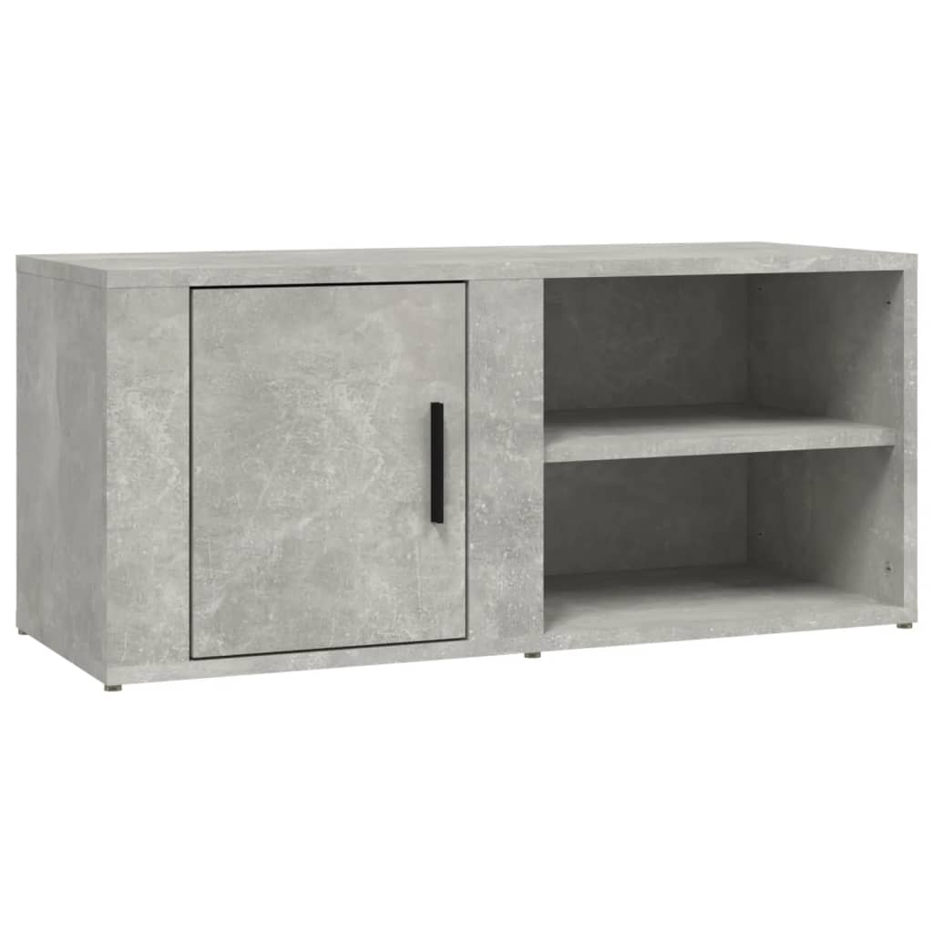 Betonszürke szerelt fa tv-szekrény 80x31,5x36 cm