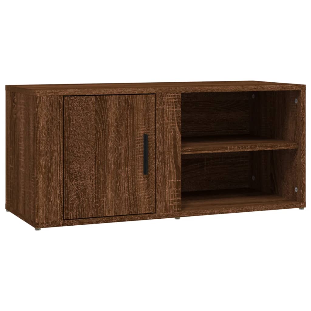 Barna tölgyszínű szerelt fa tv-szekrény 80x31,5x36 cm Barna tölgyszínű szerelt fa tv-szekrény 80x31,5x36 cm