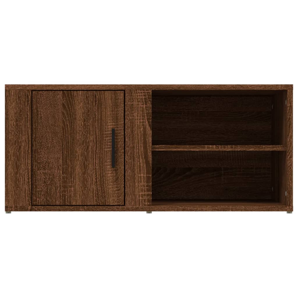Barna tölgyszínű szerelt fa tv-szekrény 80x31,5x36 cm Barna tölgyszínű szerelt fa tv-szekrény 80x31,5x36 cm