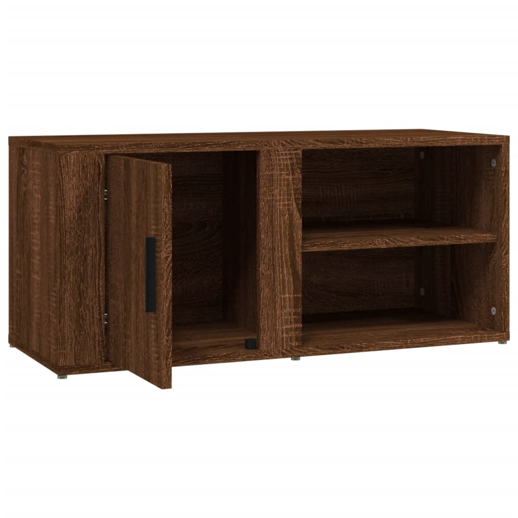 Barna tölgyszínű szerelt fa tv-szekrény 80x31,5x36 cm Barna tölgyszínű szerelt fa tv-szekrény 80x31,5x36 cm