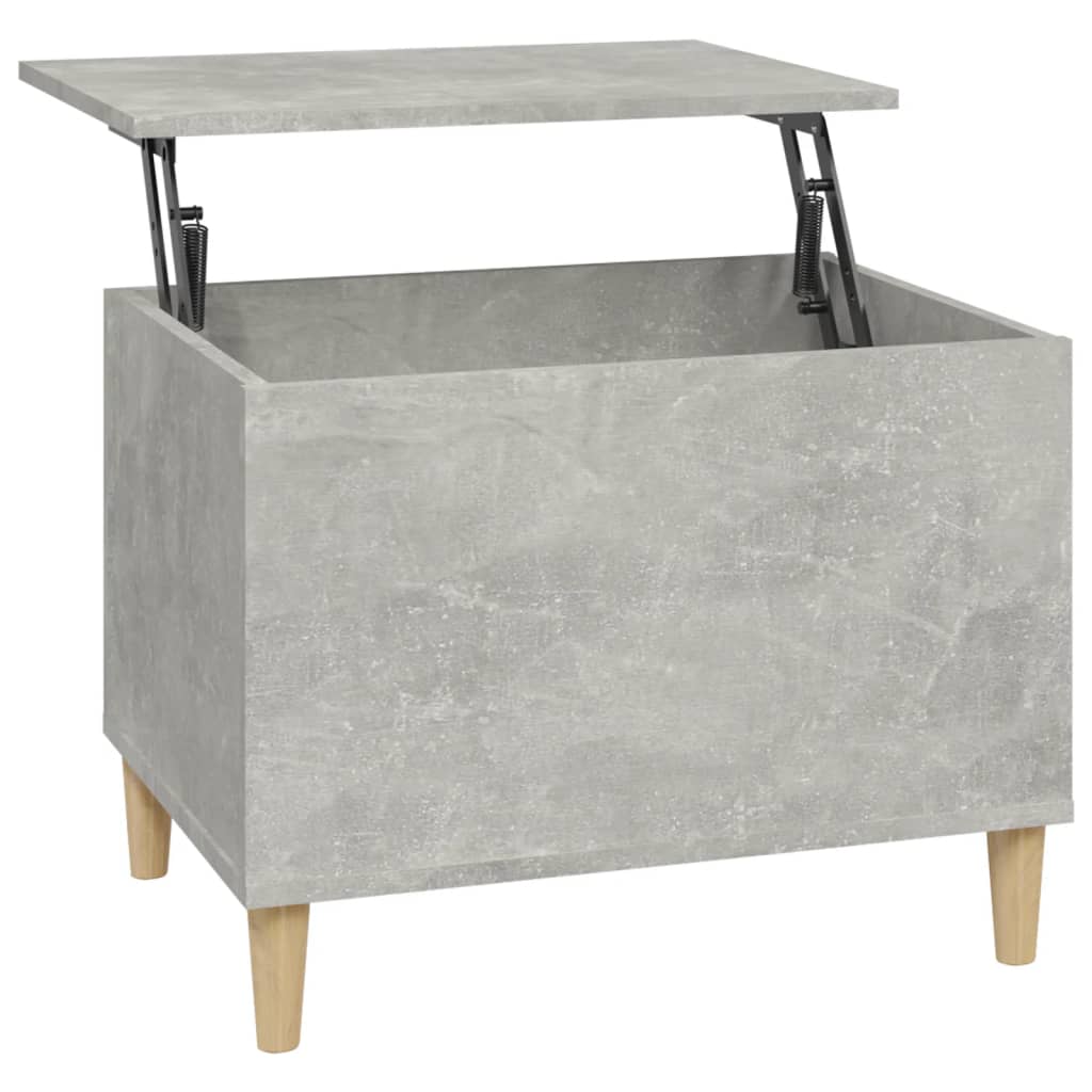 Betonszürke szerelt fa dohányzóasztal 60 x 44,5 x 45 cm Betonszürke szerelt fa dohányzóasztal 60 x 44,5 x 45 cm