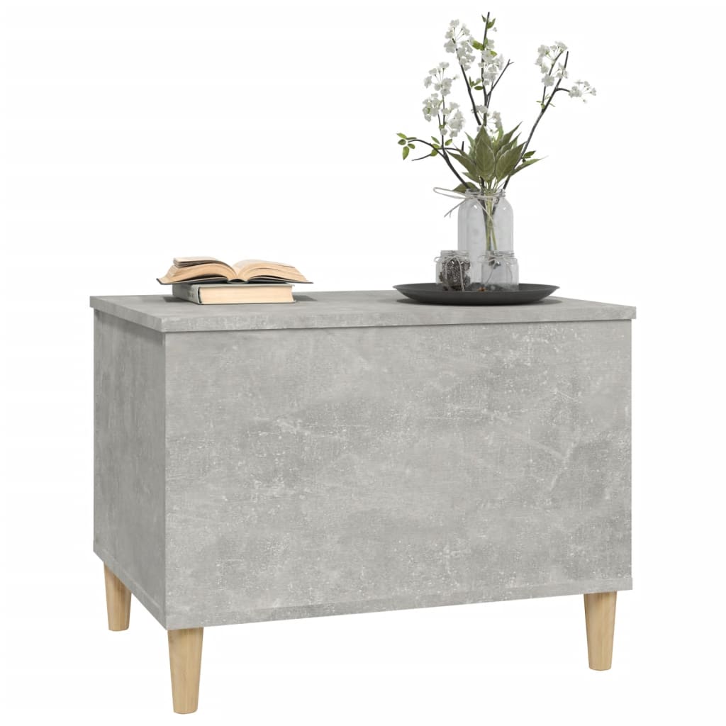 Betonszürke szerelt fa dohányzóasztal 60 x 44,5 x 45 cm Betonszürke szerelt fa dohányzóasztal 60 x 44,5 x 45 cm