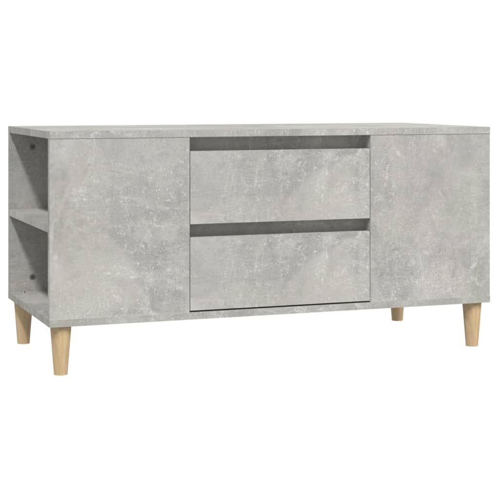 Betonszürke szerelt fa tv-szekrény 102 x 44,5 x 50 cm Betonszürke szerelt fa tv-szekrény 102 x 44,5 x 50 cm