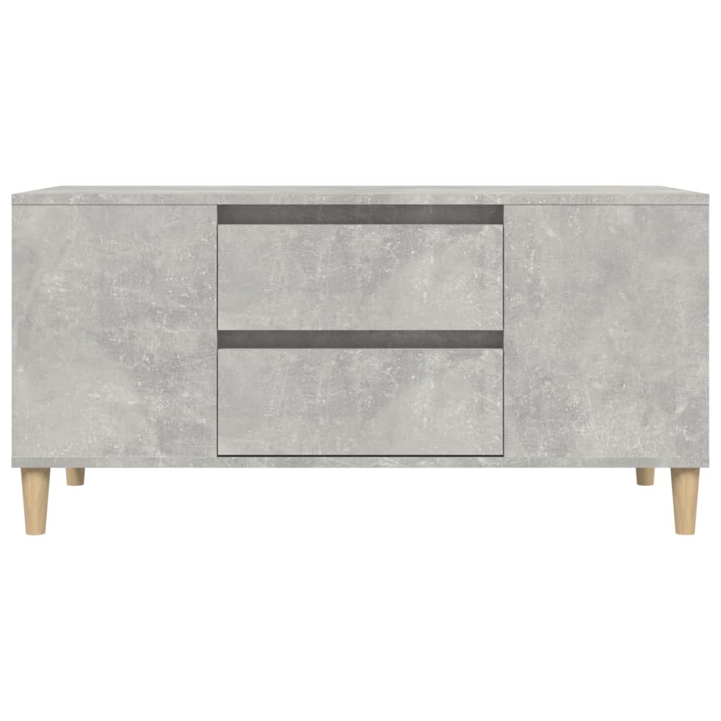 Betonszürke szerelt fa tv-szekrény 102 x 44,5 x 50 cm Betonszürke szerelt fa tv-szekrény 102 x 44,5 x 50 cm